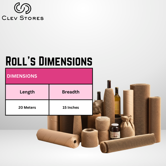 Honeycomb Paper Wrap Roll By Clev Stores (20 meters) x (15 Inches)