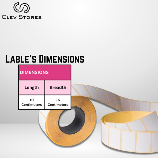 Clev Stores Direct Thermal Shipping Labels – 100x150mm, Waterproof, Strong Adhesive, Compatible with Zebra & Others