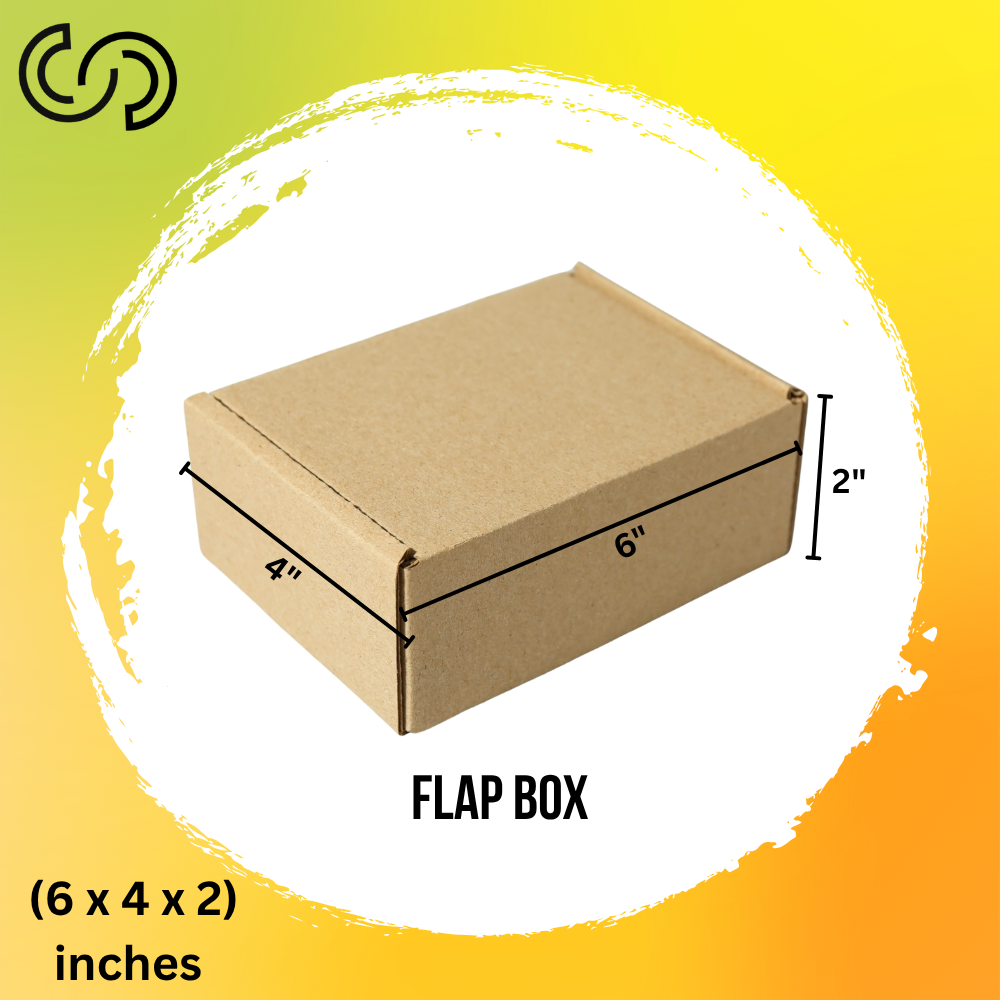 3 Ply Flap Box (6 x 4 x 2) Inches