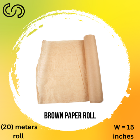 Brown Kraft Paper Roll By Clev Stores (20 meters) x (15 Inches)