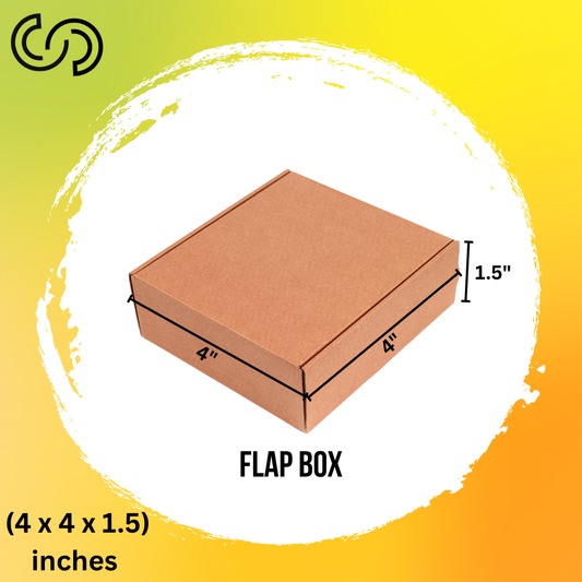 3 Ply Flap Box (4 x 4 x 1.5) Inches