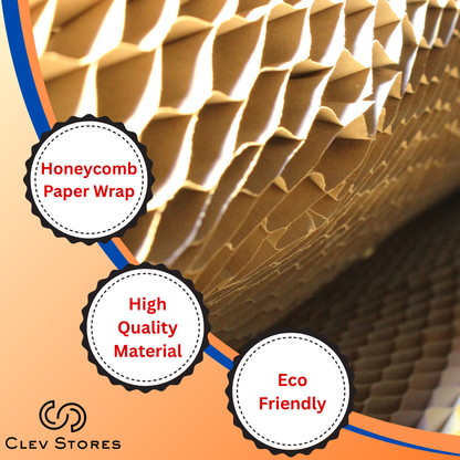 Honeycomb Paper Wrap Roll By Clev Stores (20 meters) x (15 Inches)